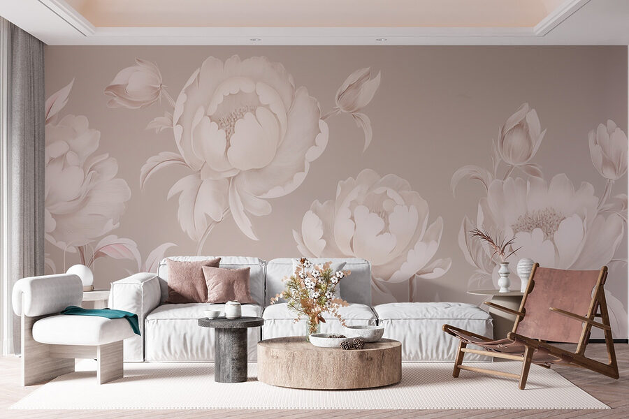 Papier peint avec des fleurs