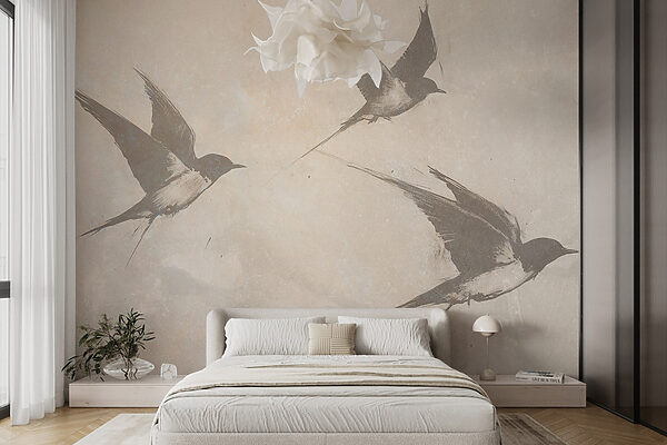 Groupe d'oiseaux en vol Groupe d'oiseaux en vol