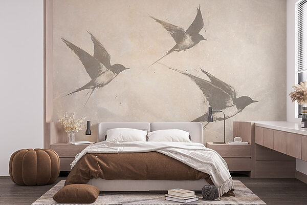 Groupe d'oiseaux en vol Groupe d'oiseaux en vol
