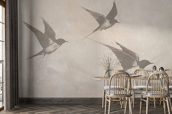 Groupe d'oiseaux en vol Groupe d'oiseaux en vol