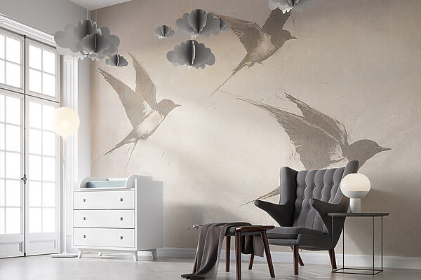 Groupe d'oiseaux en vol Groupe d'oiseaux en vol