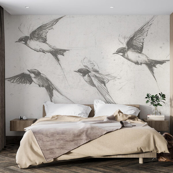 Groupe d'oiseaux en vol Groupe d'oiseaux en vol