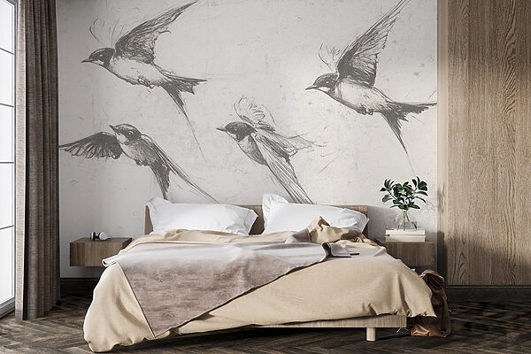 Groupe d'oiseaux en vol Groupe d'oiseaux en vol