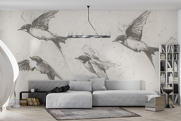 Groupe d'oiseaux en vol Groupe d'oiseaux en vol