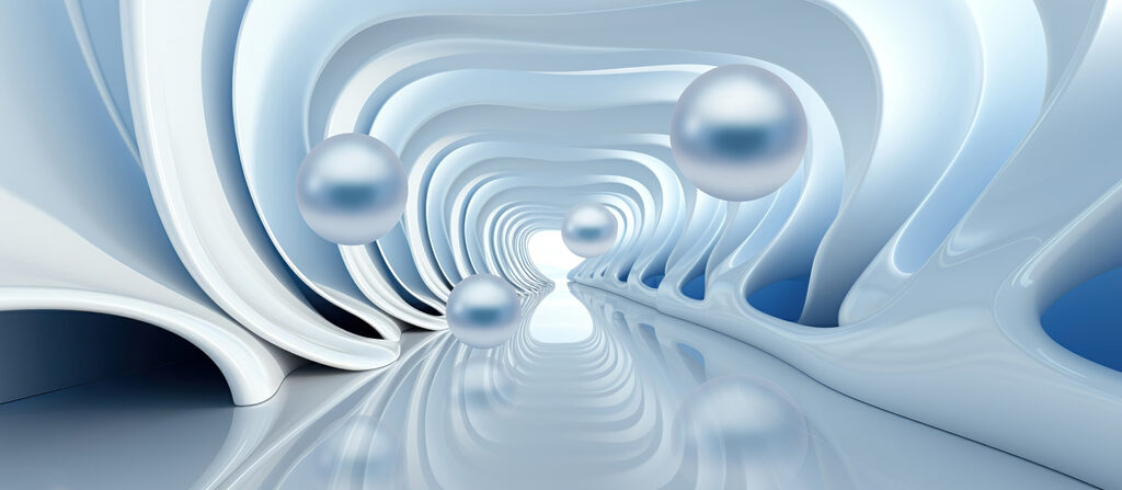 Formes fluides et orbes flottants abondent Formes fluides et orbes flottants abondent