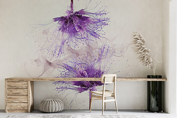 Fleurs violettes avec éclaboussures violettes Fleurs violettes avec éclaboussures violettes