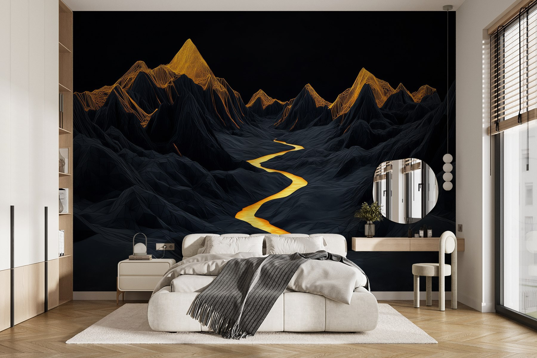 River running through a mountain range River running through a mountain range