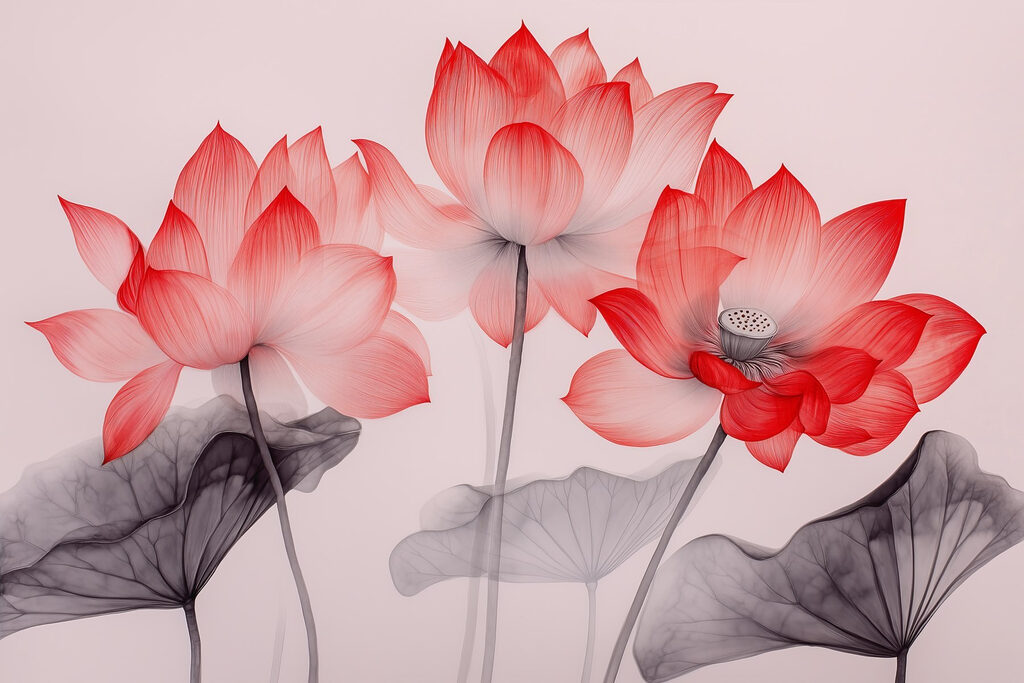 Groupe de fleurs roses avec feuilles Groupe de fleurs roses avec feuilles