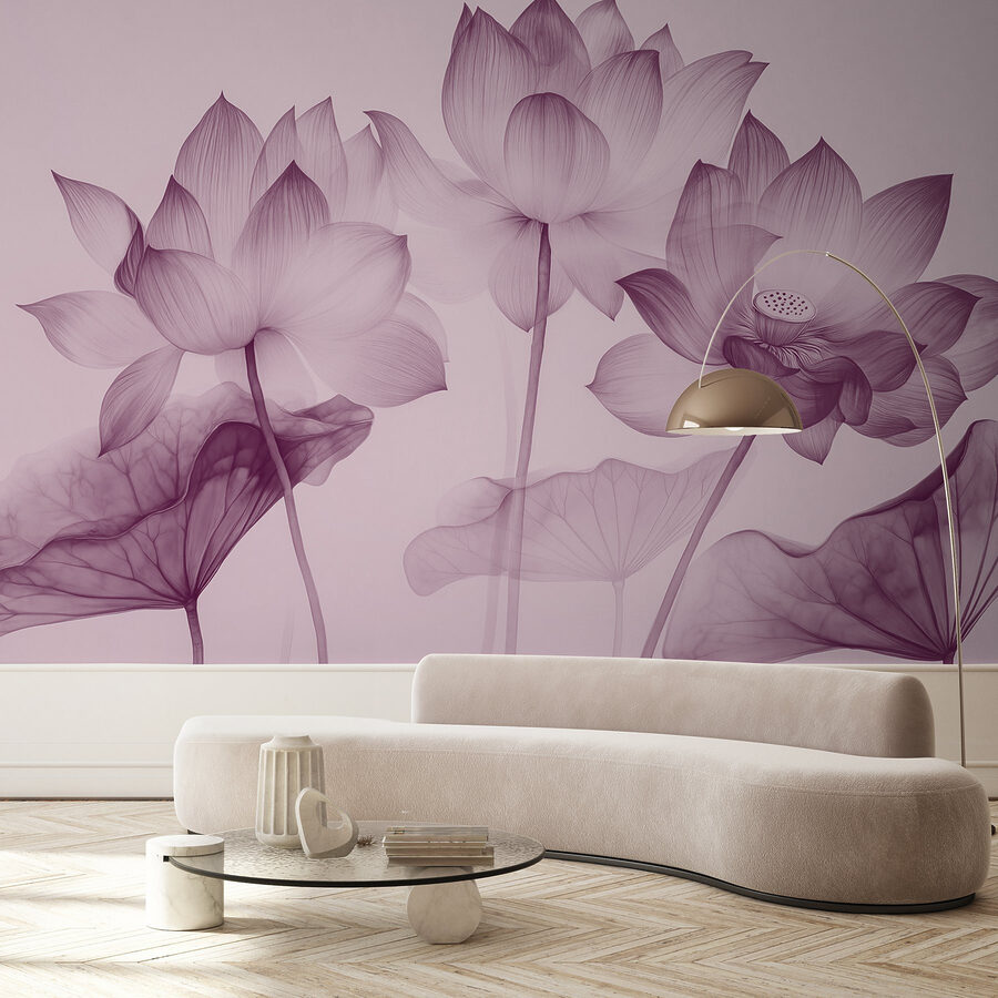 Groupe de fleurs avec feuilles