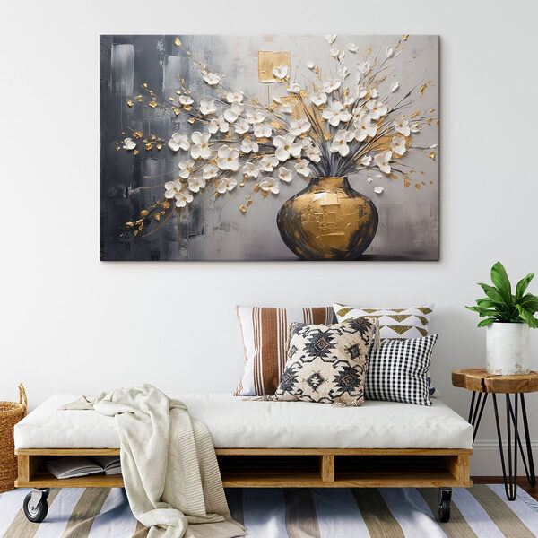 Peinture de fleurs dans un vase Peinture de fleurs dans un vase