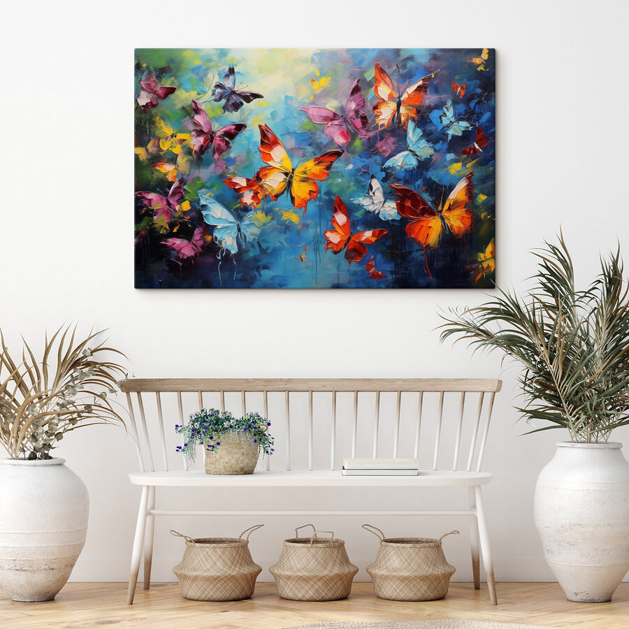 Tableaux Peinture de papillons en vol