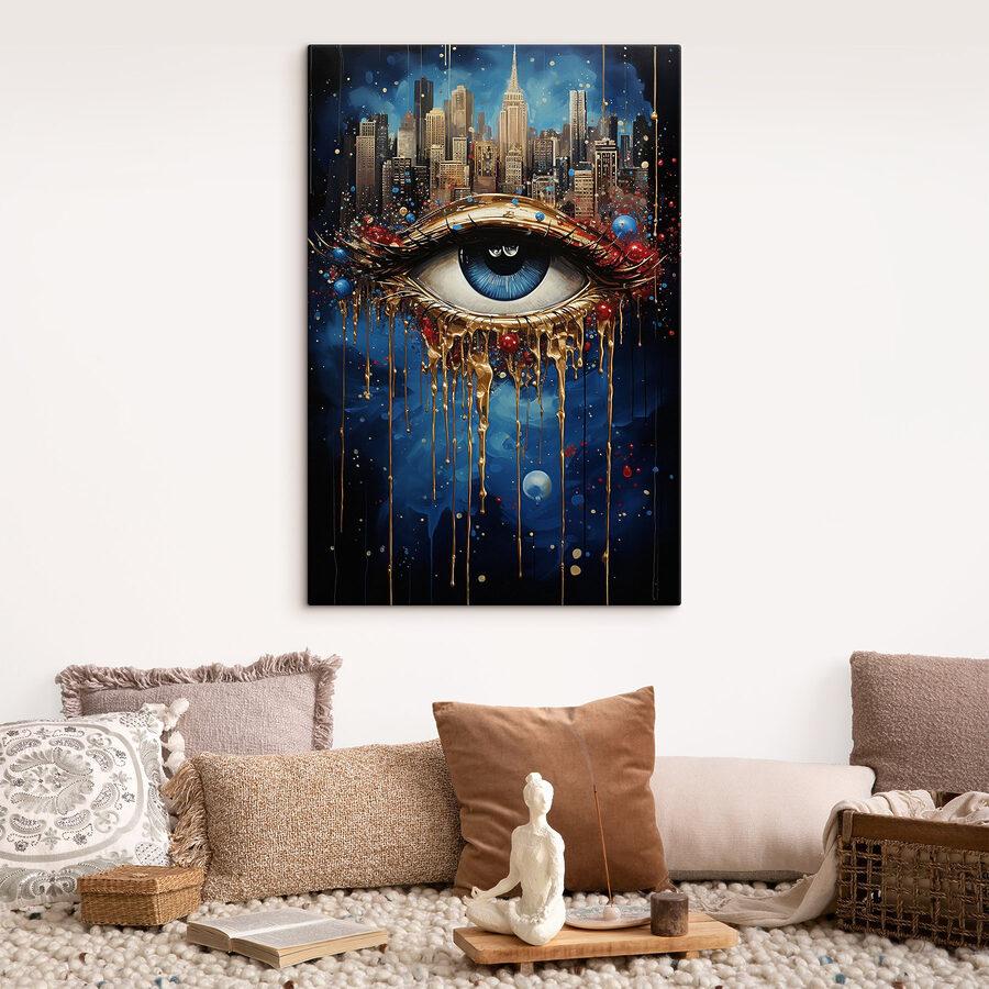 Tableaux Œil mystérieux avec reflet de la ville