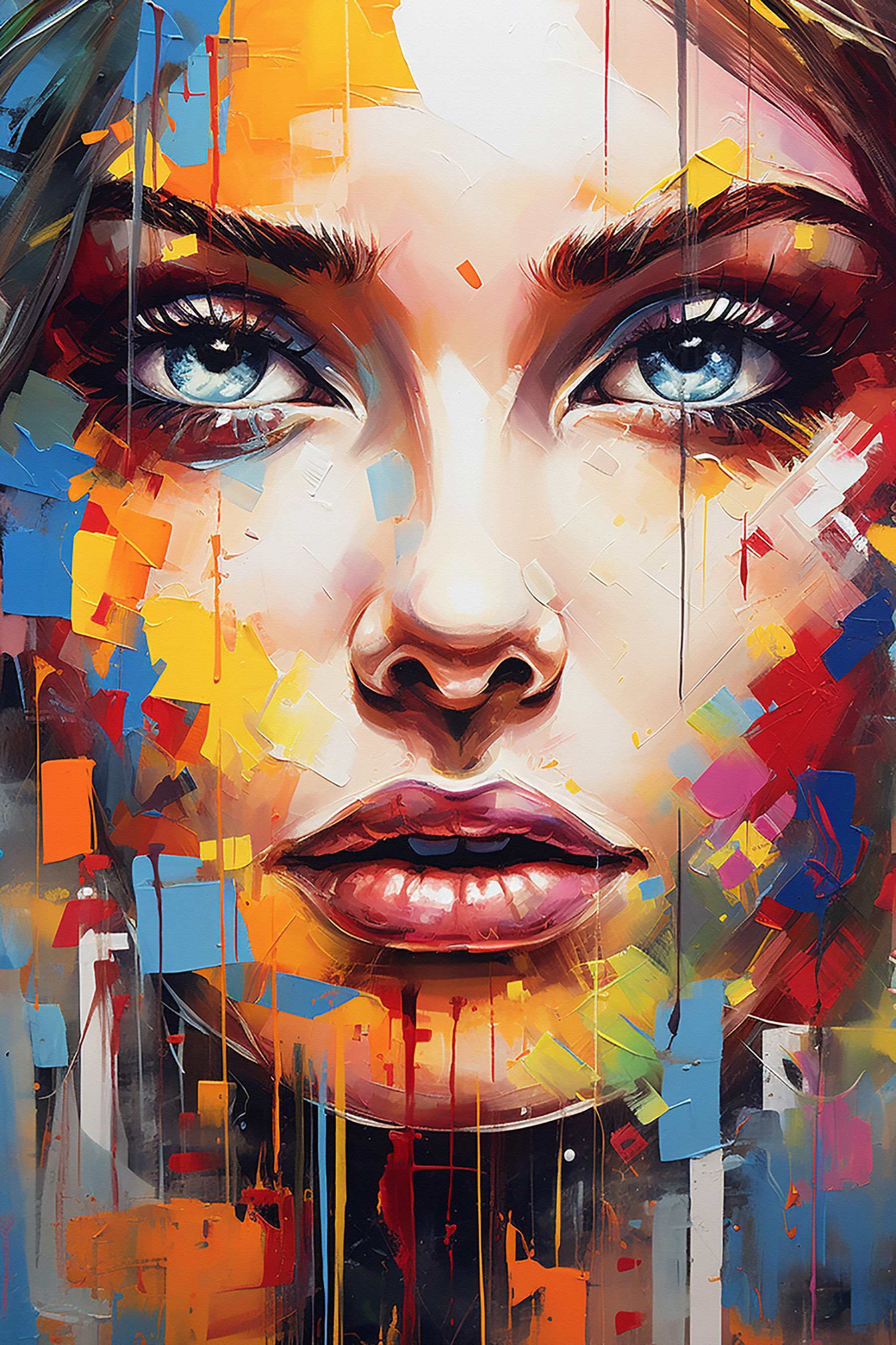 Painting of a woman's face