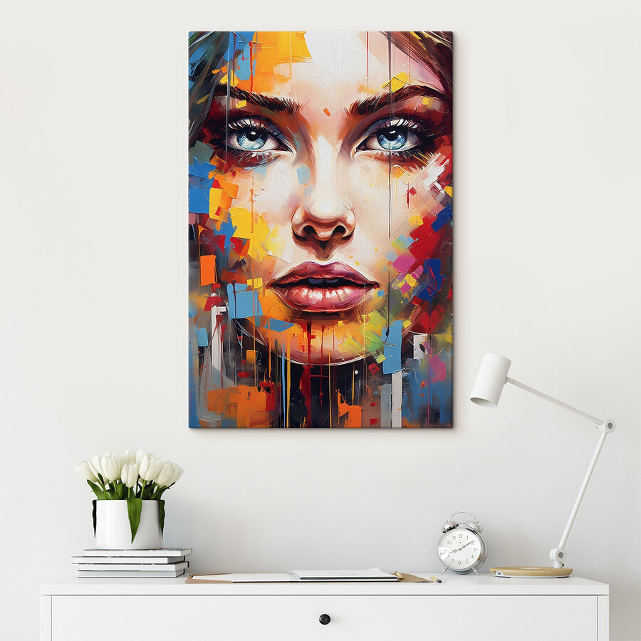 Peinture d'un visage de femme