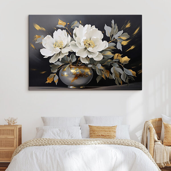 Peinture de fleurs dans un vase Peinture de fleurs dans un vase