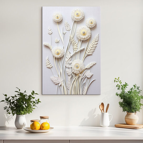 Fleurs en papier blanc découpées Fleurs en papier blanc découpées
