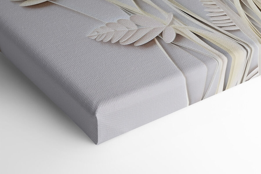 Fleurs en papier blanc découpées