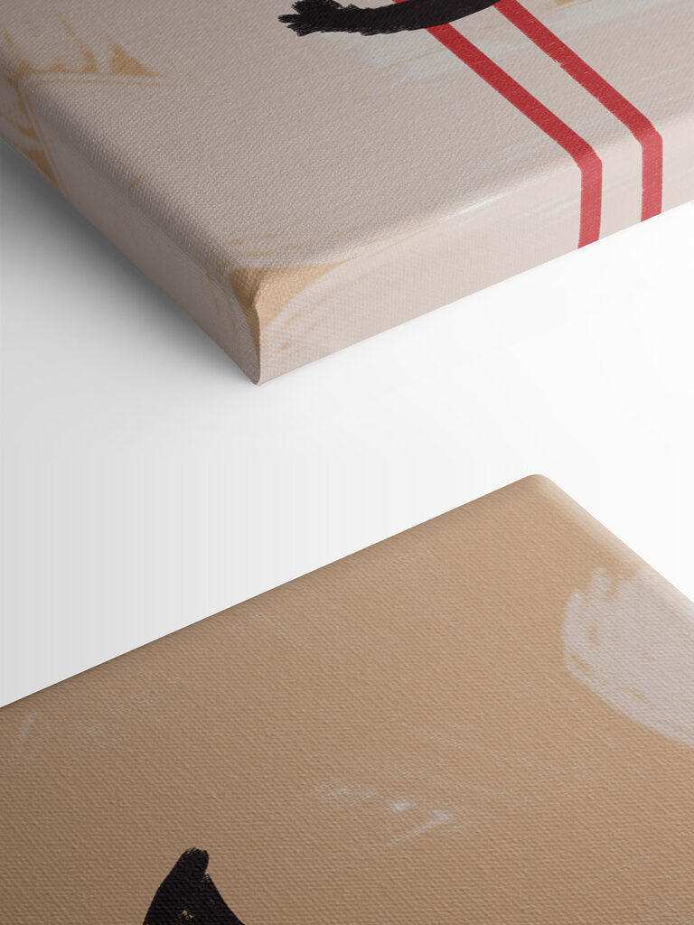 Black cat sitting on a red chair Black cat sitting on a red chair