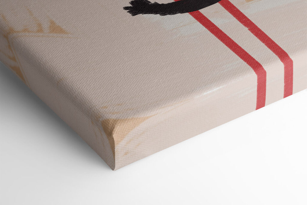 Black cat sitting on a red chair Black cat sitting on a red chair