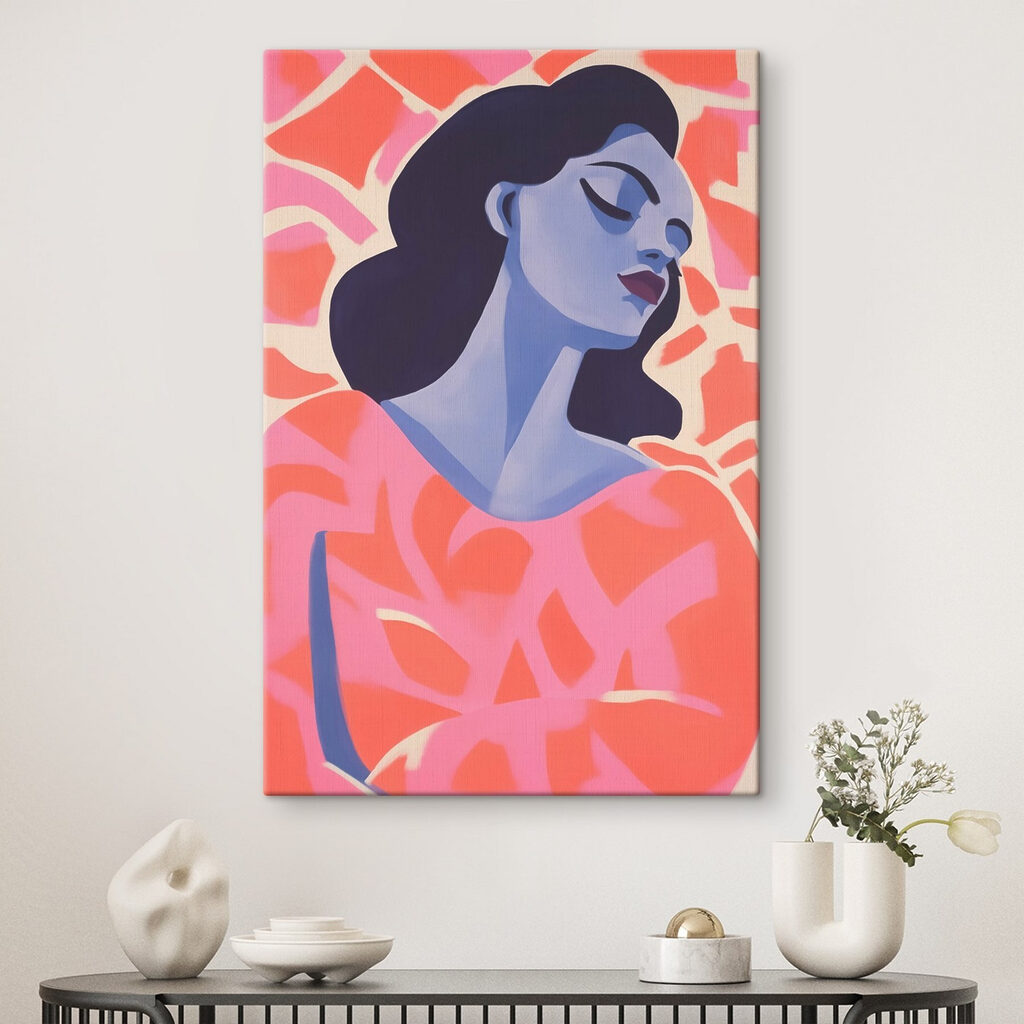 - Serene elegance in vibrant hues