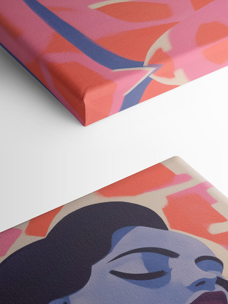 - Serene elegance in vibrant hues