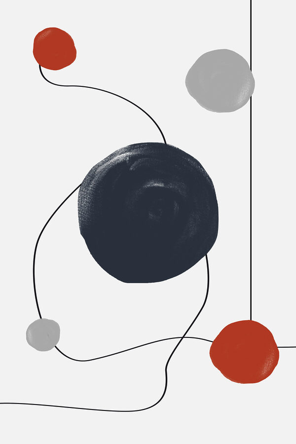 Cercles et lignes noirs et rouges Cercles et lignes noirs et rouges