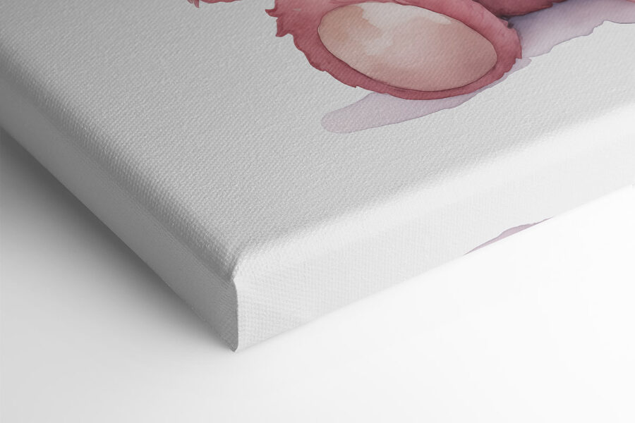 Ourson rose avec nœud papillon