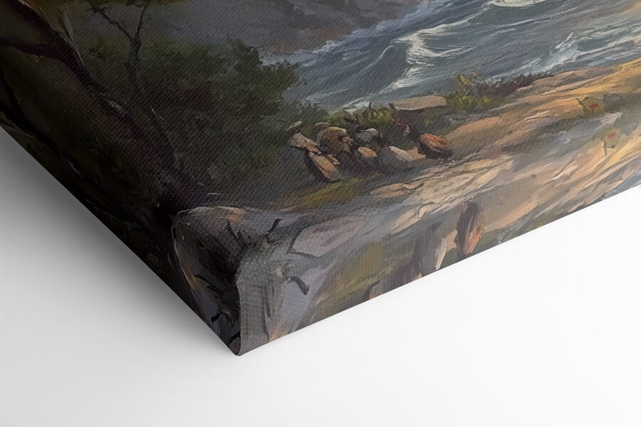 Peinture d'un bateau naviguant sur l'eau