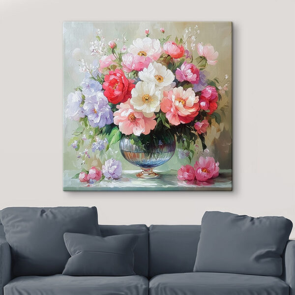 Peinture de fleurs dans un vase Peinture de fleurs dans un vase