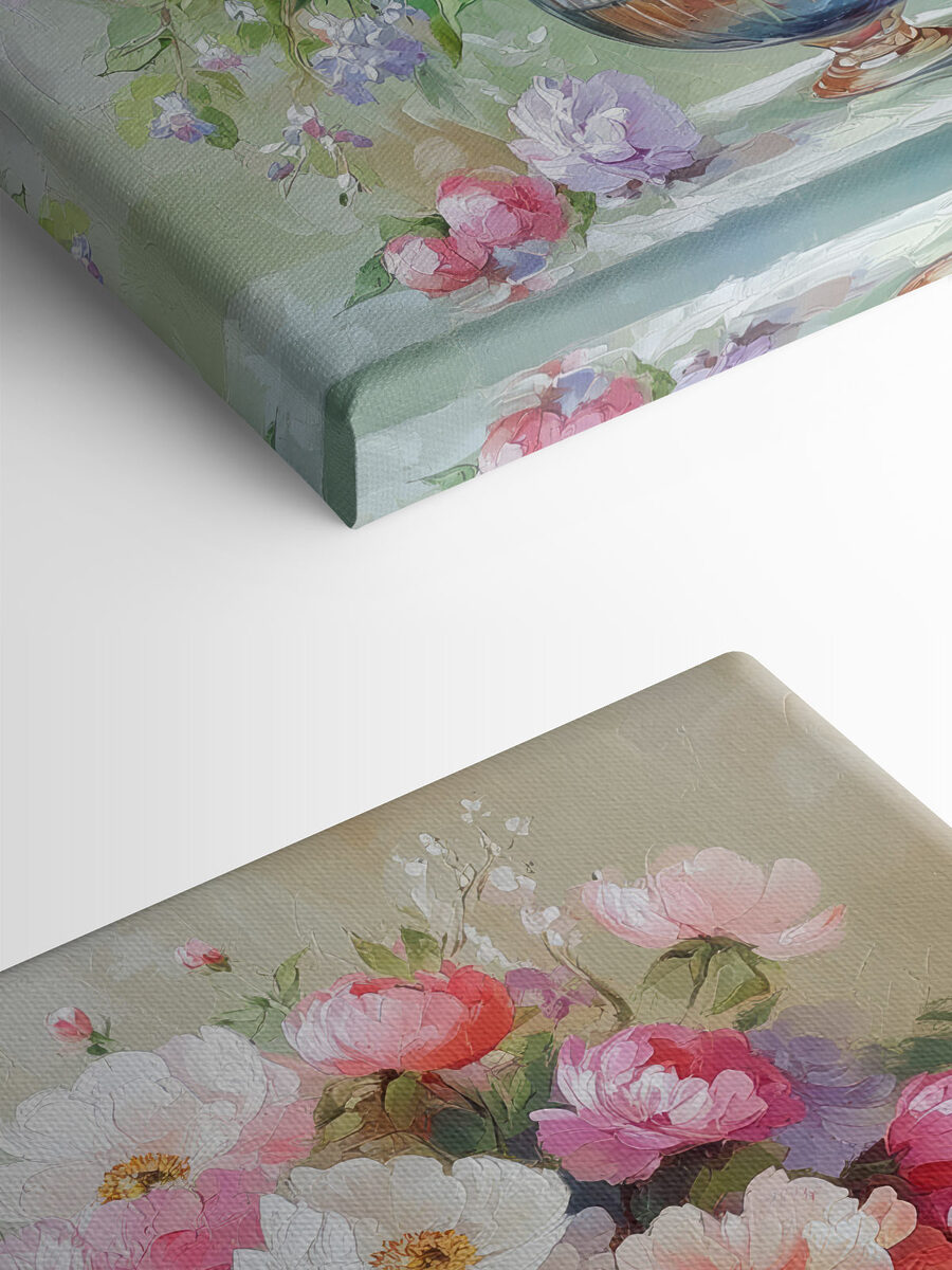 Peinture de fleurs dans un vase