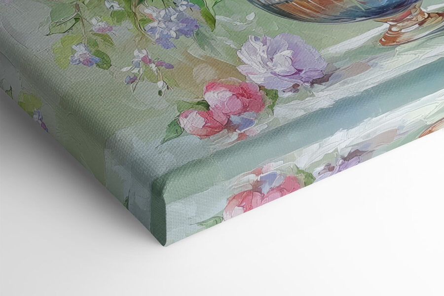 Peinture de fleurs dans un vase