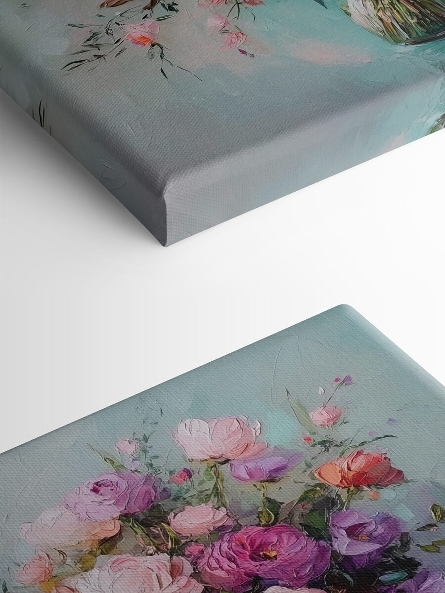 Peinture de fleurs dans un vase