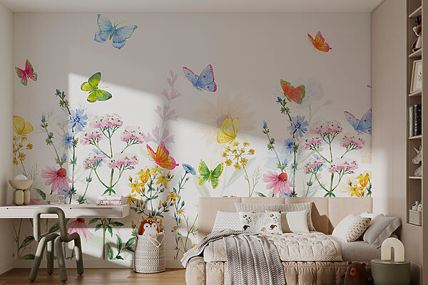 Peinture de fleurs et de papillons Peinture de fleurs et de papillons