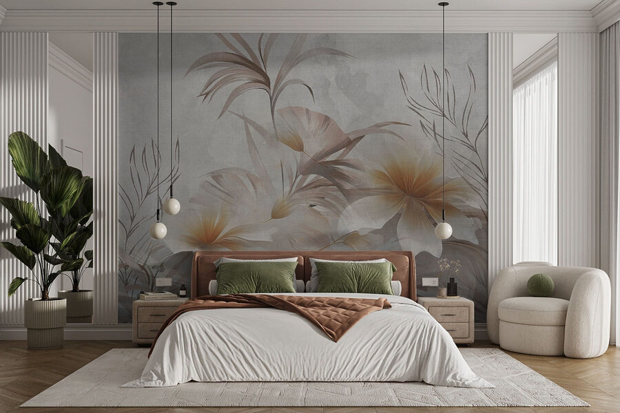 Motif floral élégant aux teintes douces