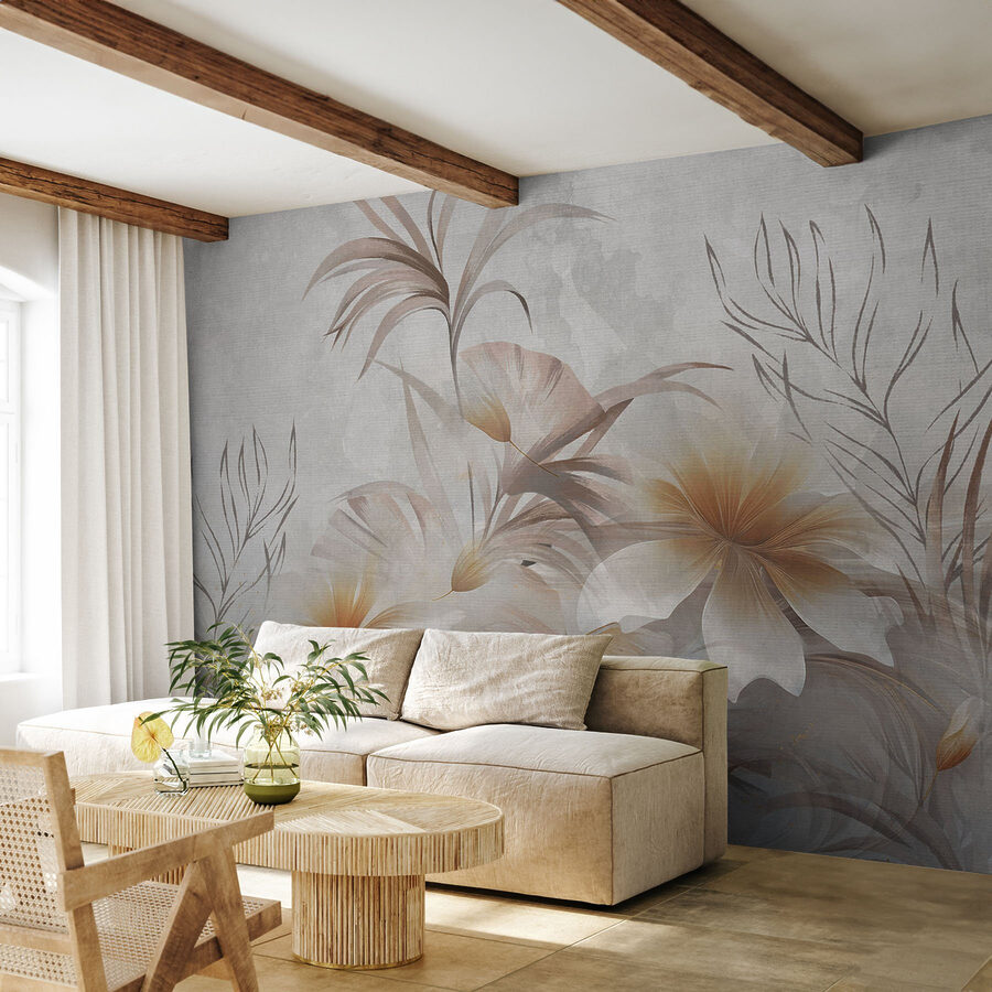 Motif floral élégant aux teintes douces