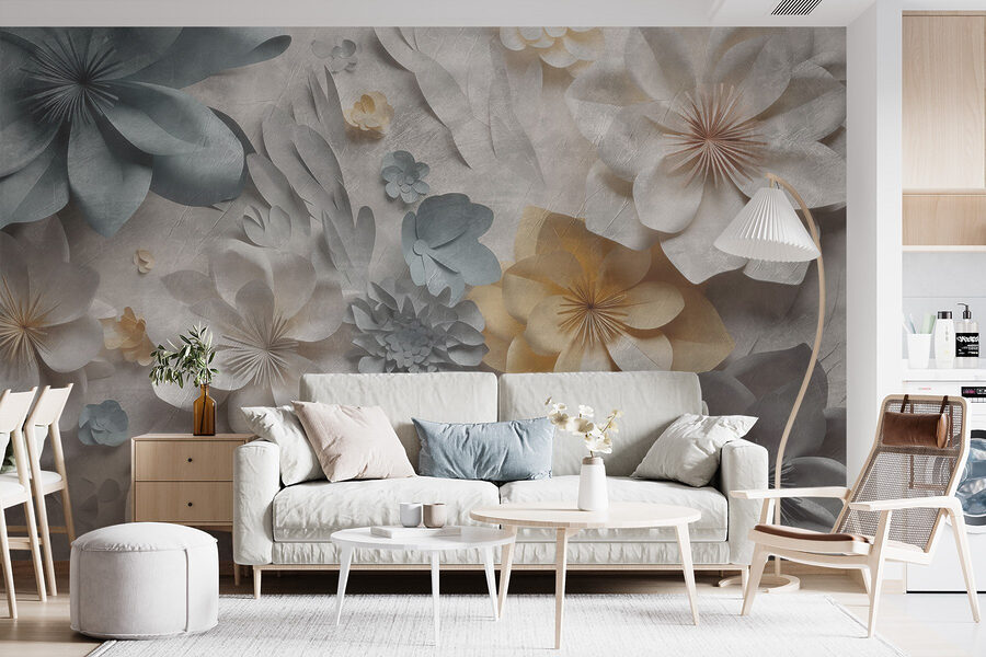 Groupe de fleurs en papier
