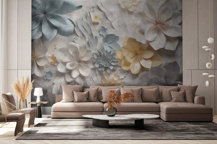 Groupe de fleurs en papier