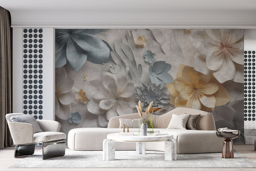 Groupe de fleurs en papier