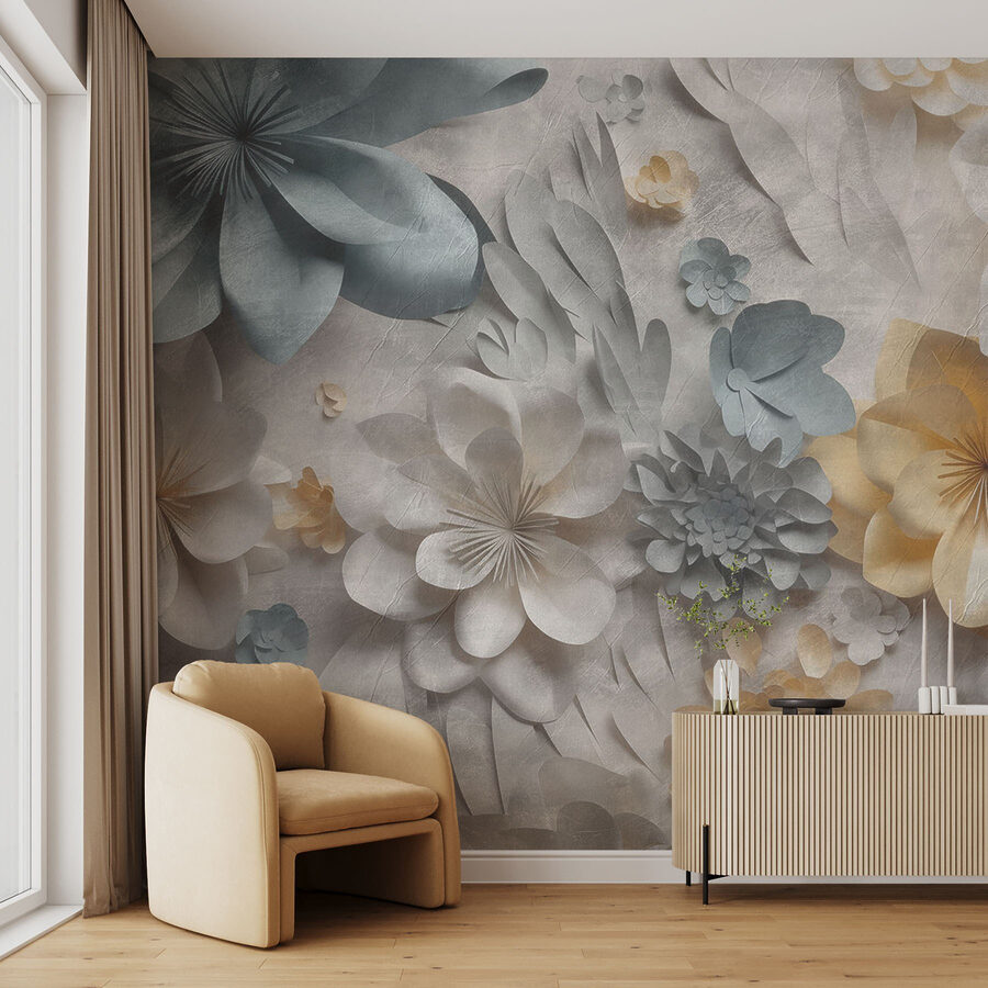 Groupe de fleurs en papier
