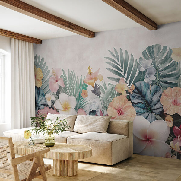 Groupe de fleurs et de feuilles Groupe de fleurs et de feuilles