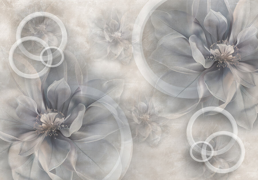 Papier peint Fleurs délicates aux teintes douces – Image 5