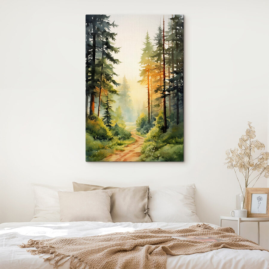 Tableaux Aquarelle d'une forêt