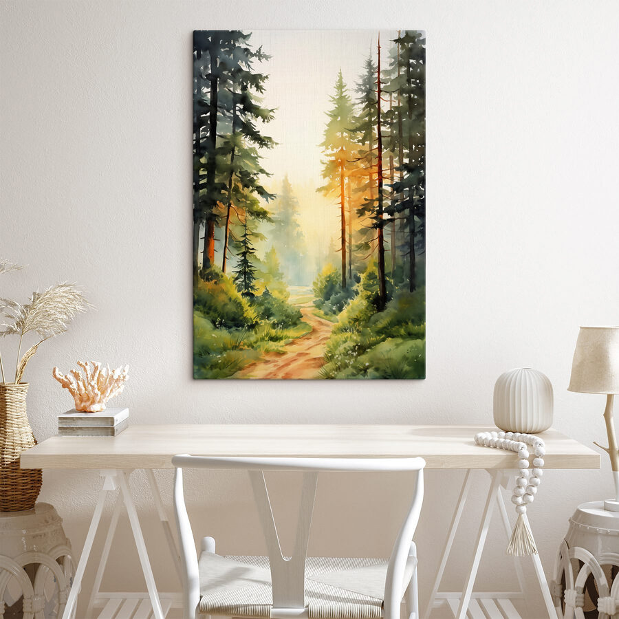 Tableaux Aquarelle d'une forêt – Image 2
