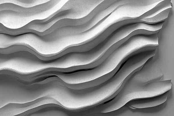 Surface blanche avec des lignes ondulées Surface blanche avec des lignes ondulées