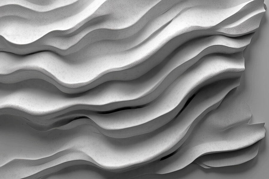 Surface blanche avec des lignes ondulées