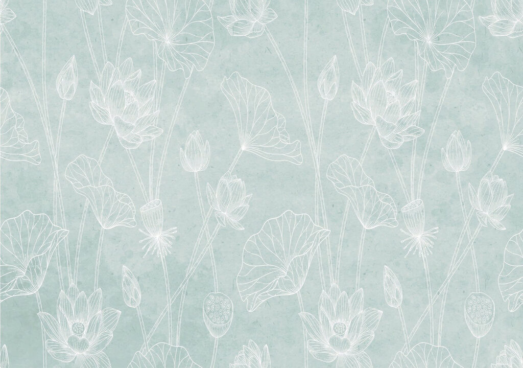 Motif de fleurs sur fond bleu Motif de fleurs sur fond bleu