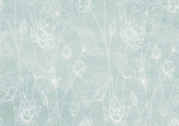 Motif de fleurs sur fond bleu Motif de fleurs sur fond bleu