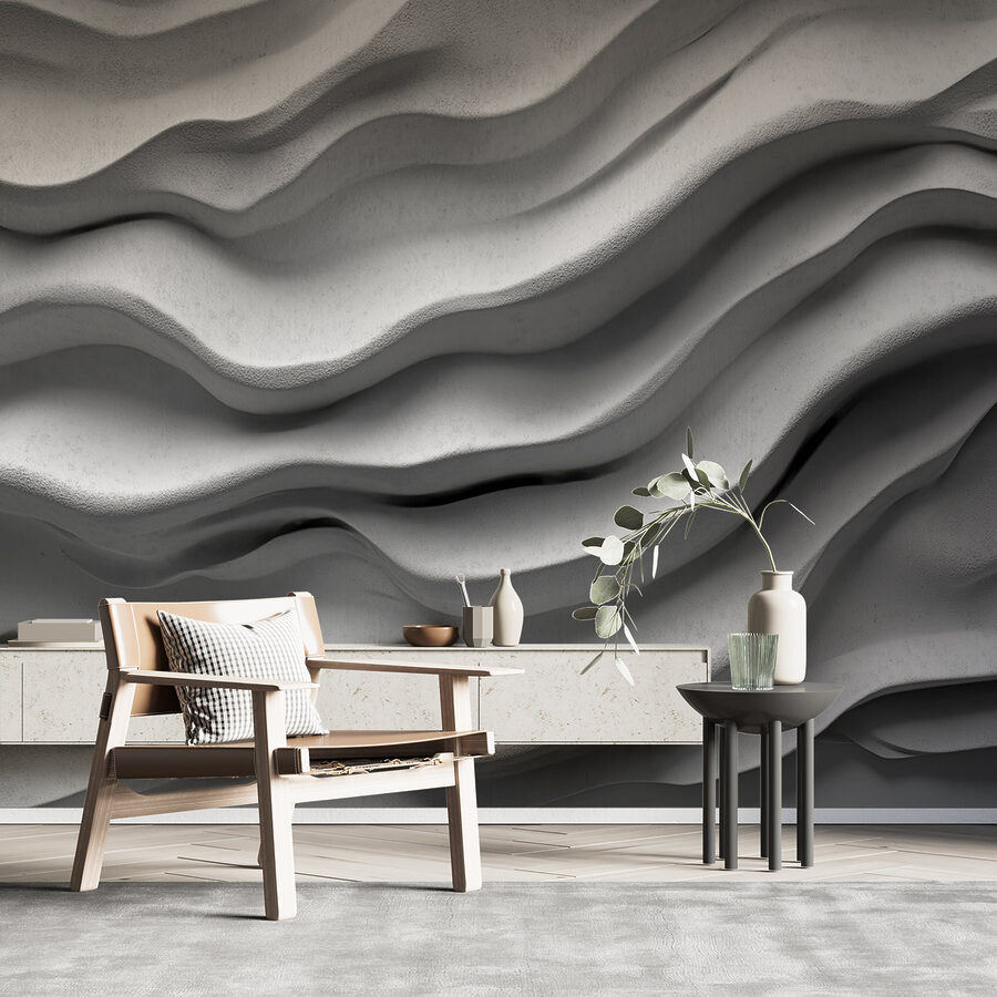 Surface blanche avec des lignes ondulées