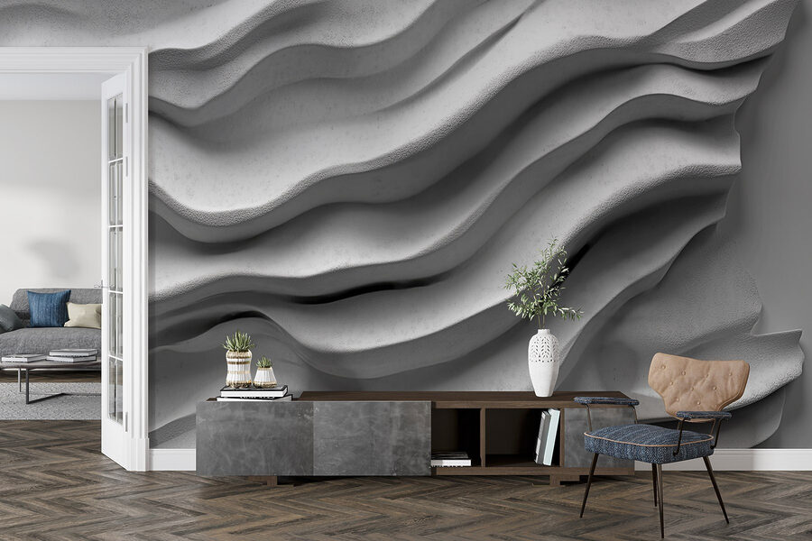 Surface blanche avec des lignes ondulées