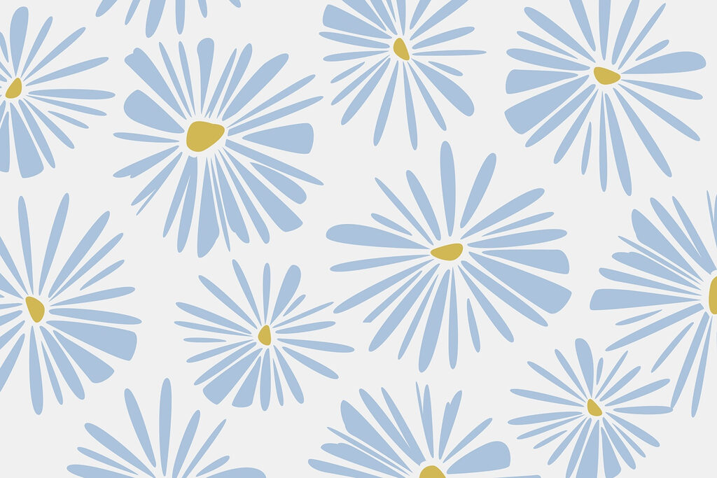 Motif de fleurs bleues et jaunes Motif de fleurs bleues et jaunes